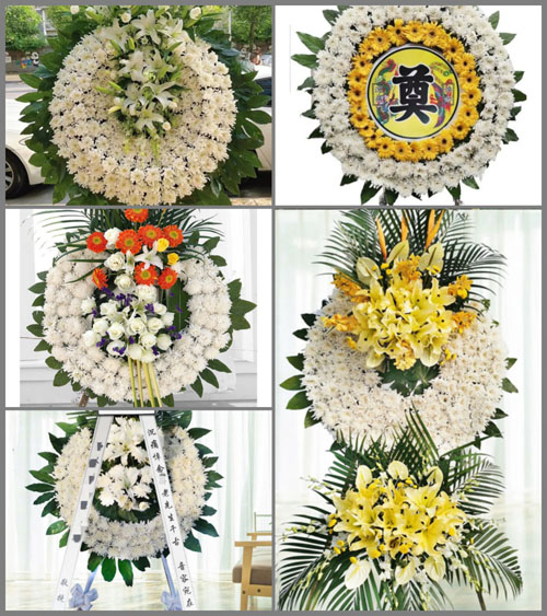 山西晋中灵石县南关镇道美村花圈速递